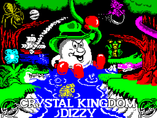 Crystal Kingdom Dizzy title screen for ZX Spectrum